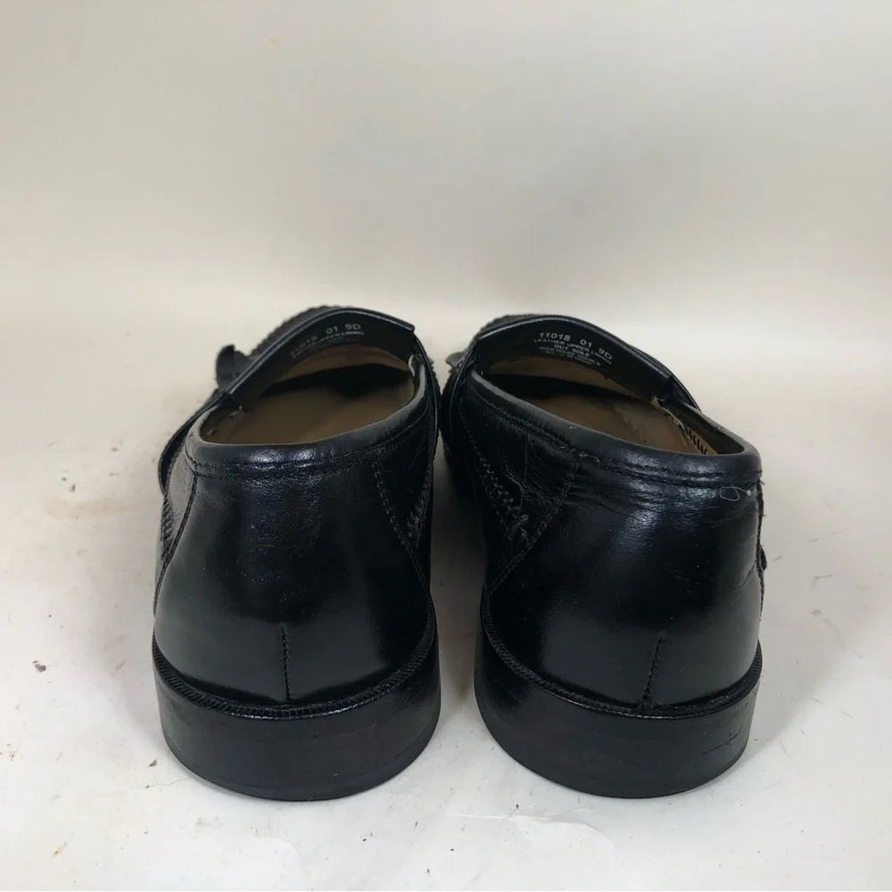 Florsheim Black Leather Tassel Loafer Slip On Dress Shoe Size Men's 9 D